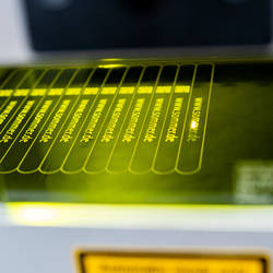 Markierung der Laserfolie