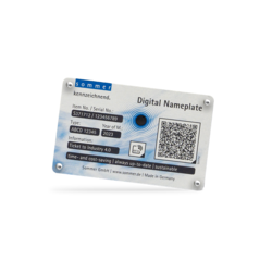Sommer GmbH Hero-Grafik: Detail Digitales Typenschild, Industrie 4.0, Digital Twin
