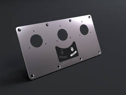 Aluminium Frontplatte mit Braille-Text